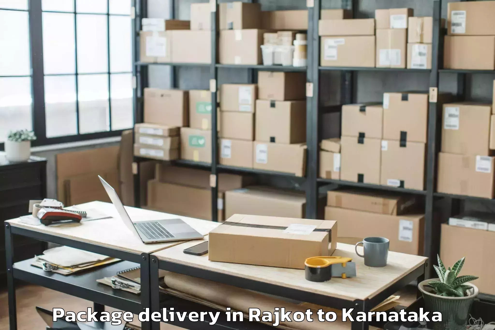 Book Rajkot to Karnataka Veterinary Animal An Package Delivery Online